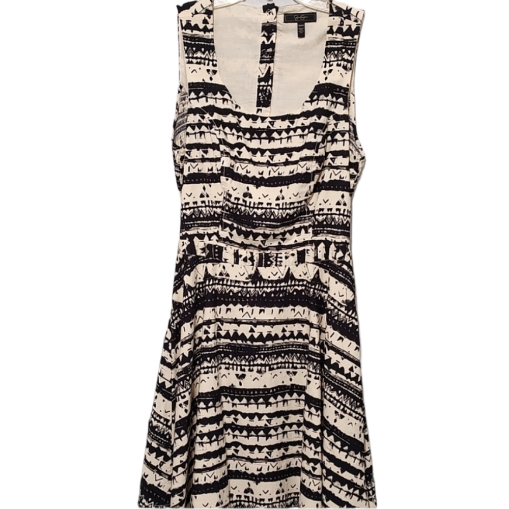 Black & Cream Jessica Simpson Backless Summer Dress sz 14